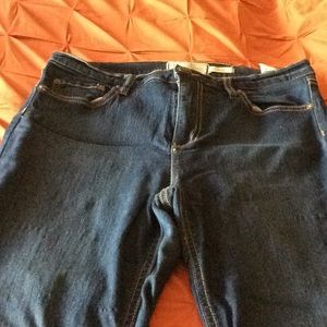 Free People stretchy button jeans